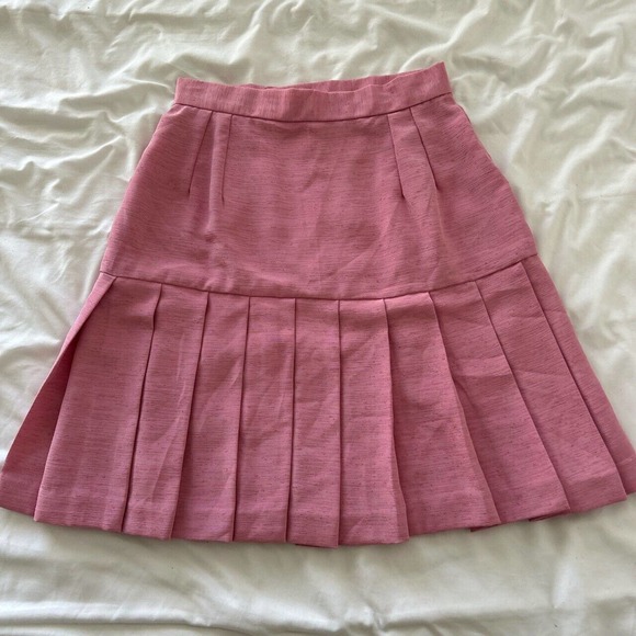 Lovely pleated Blush pink Vintage unlined skirt - Picture 1 of 6